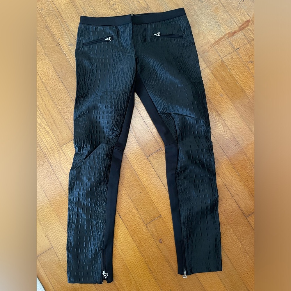 Maje Black Textured Trousers